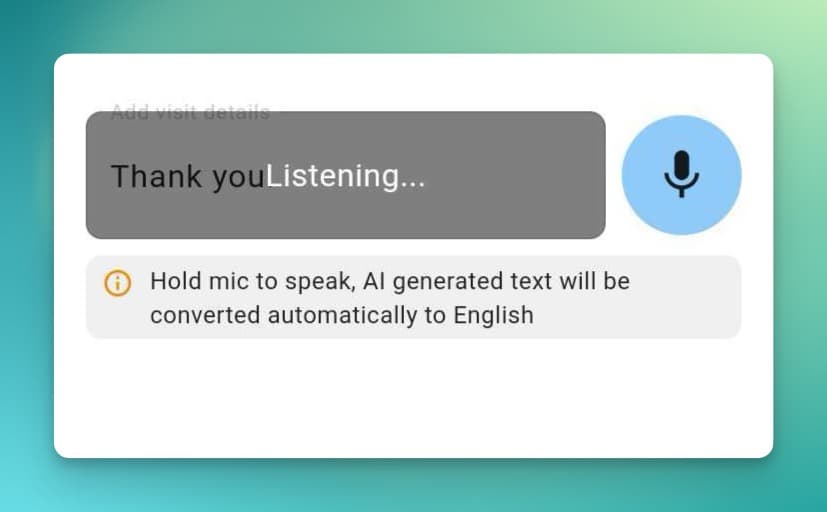 AI Voice Notes Feature in Check-in Plus
